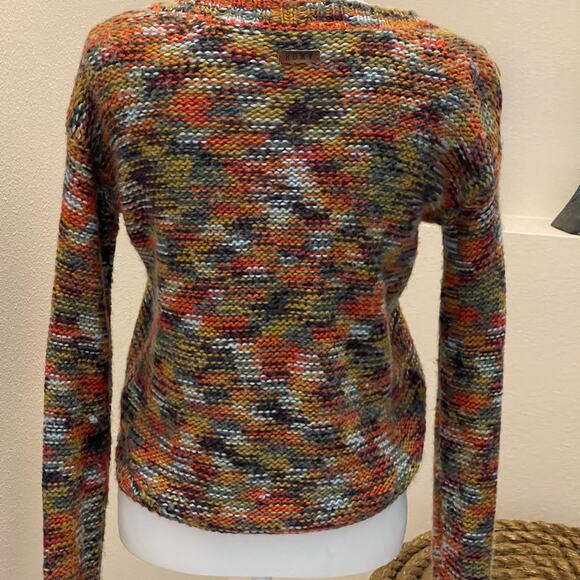 Roxy Knit Sweater Swoop Back Fall Colors Size XS RN 114199 - Picture 3 of 6